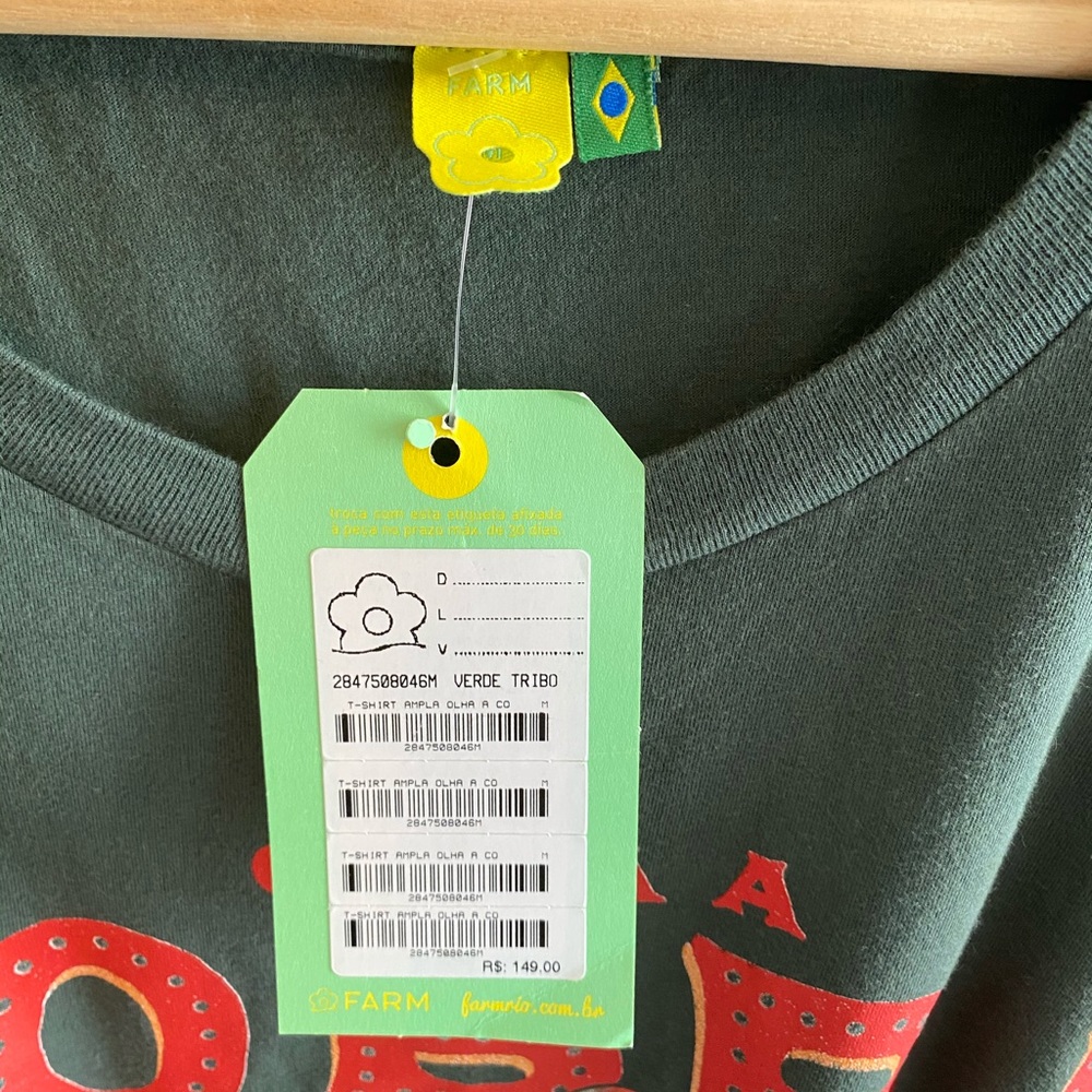Anthropologie Farm Rio Vintage Green Tshirt - Picture 8 of 8